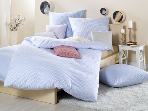 Lorena Textil Basel Maco-Batist Bettwäsche Baumwolle (rosa, 200 cm x 220 cm + 2X 80 cm x 80 cm Kissen) Vichykaro von Lorena Textil