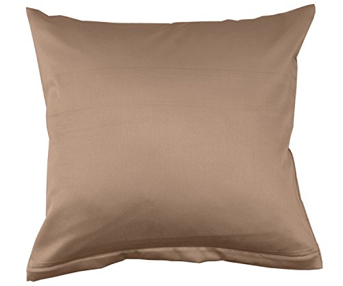 Lorena Uni Classic Mako-Satin Kissen Bezug einfarbig Baumwolle (Bahama, 35 cm x 40 cm) von Lorena Textil