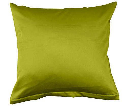 Lorena Uni Classic Mako-Satin Kissen Bezug einfarbig Baumwolle (Granny, 40 cm x 40 cm) von Lorena Textil