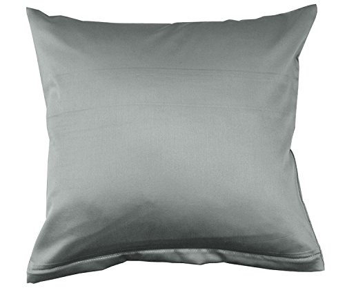 Lorena Uni Classic Mako-Satin Kissen Bezug einfarbig Baumwolle (Taube, 35 cm x 40 cm) von Lorena Textil