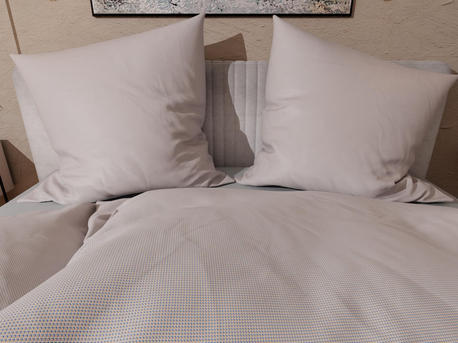 Lorena Maco Interlock Jersey Bettwäsche weiß Quadrat 155x220 + 80x80 von Lorena