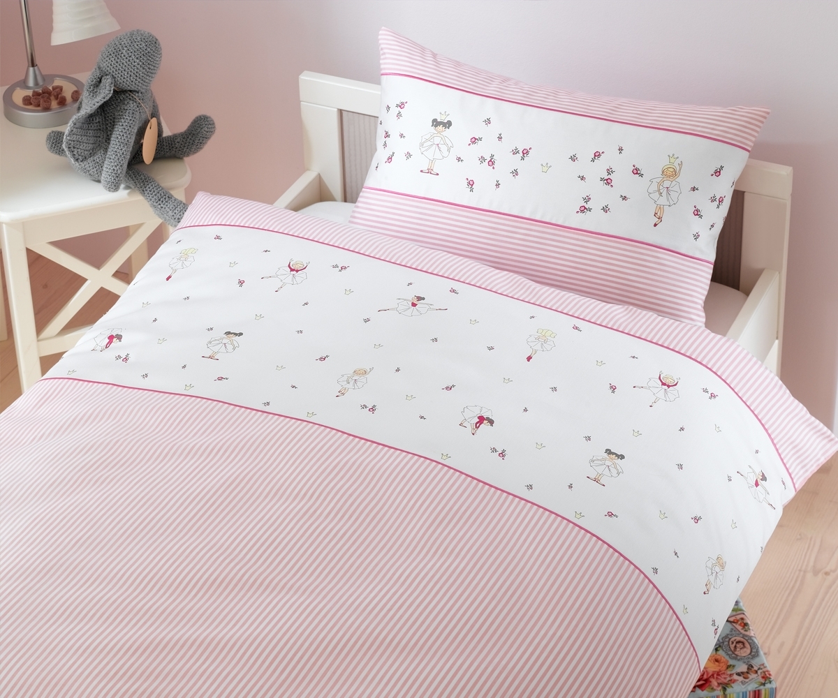 Lorena Mako-Batist Mädchen Kinderbettwäsche Ballerina Garnitur 100x135cm Lorena Mako-Batist Mädchen Kinderbettwäsche Ballerina Garnitur 100x135cm von Lorenchen