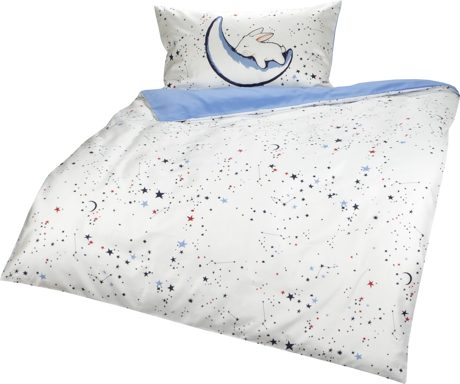 Lorenchen von Lorena Mako-Satin Kinder-Bettwäsche Luna Hase hellblau 135 x 200 cm + 80 x 80 cm Lorenchen von Lorena Mako-Satin Kinder-Bettwäsche Luna Hase hellblau 135 x 200 cm + 80 x 80 cm von Lorenchen