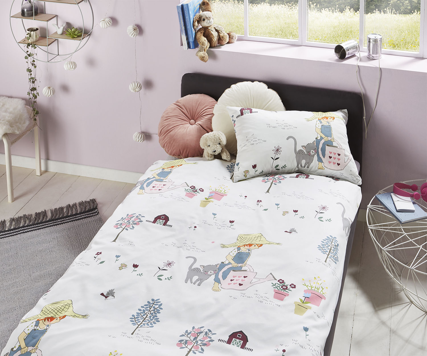Lorenchen von Lorena Mako-Satin Kinder Bettwäsche Paula 135x200 + 80x80 Lorenchen von Lorena Mako-Satin Kinder Bettwäsche Paula 135x200 + 80x80 von Lorenchen