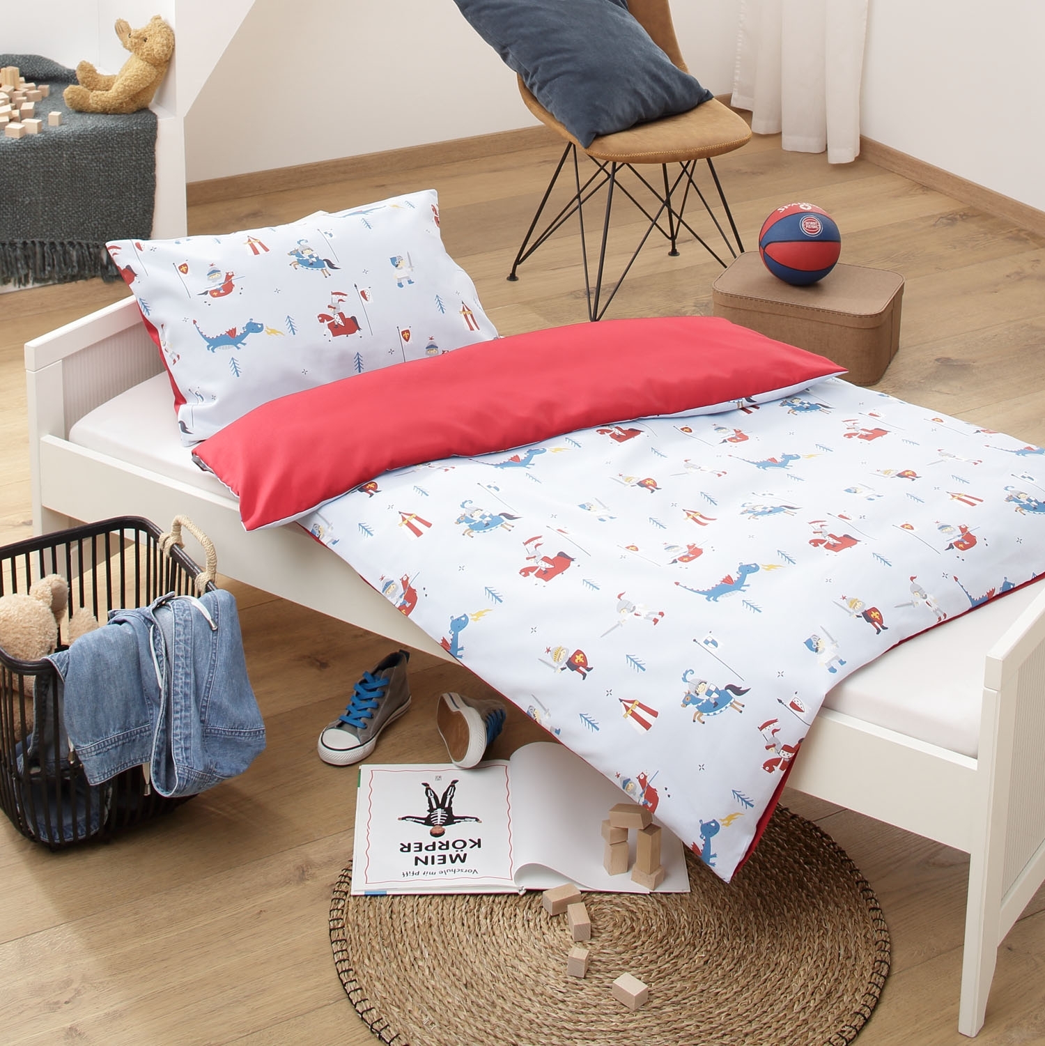 Lorenchen von Lorena Mako-Satin Kinder Bettwäsche Ritterturnier 135x200 + 80x80 Lorenchen von Lorena Mako-Satin Kinder Bettwäsche Ritterturnier 135x200 + 80x80 von Lorenchen