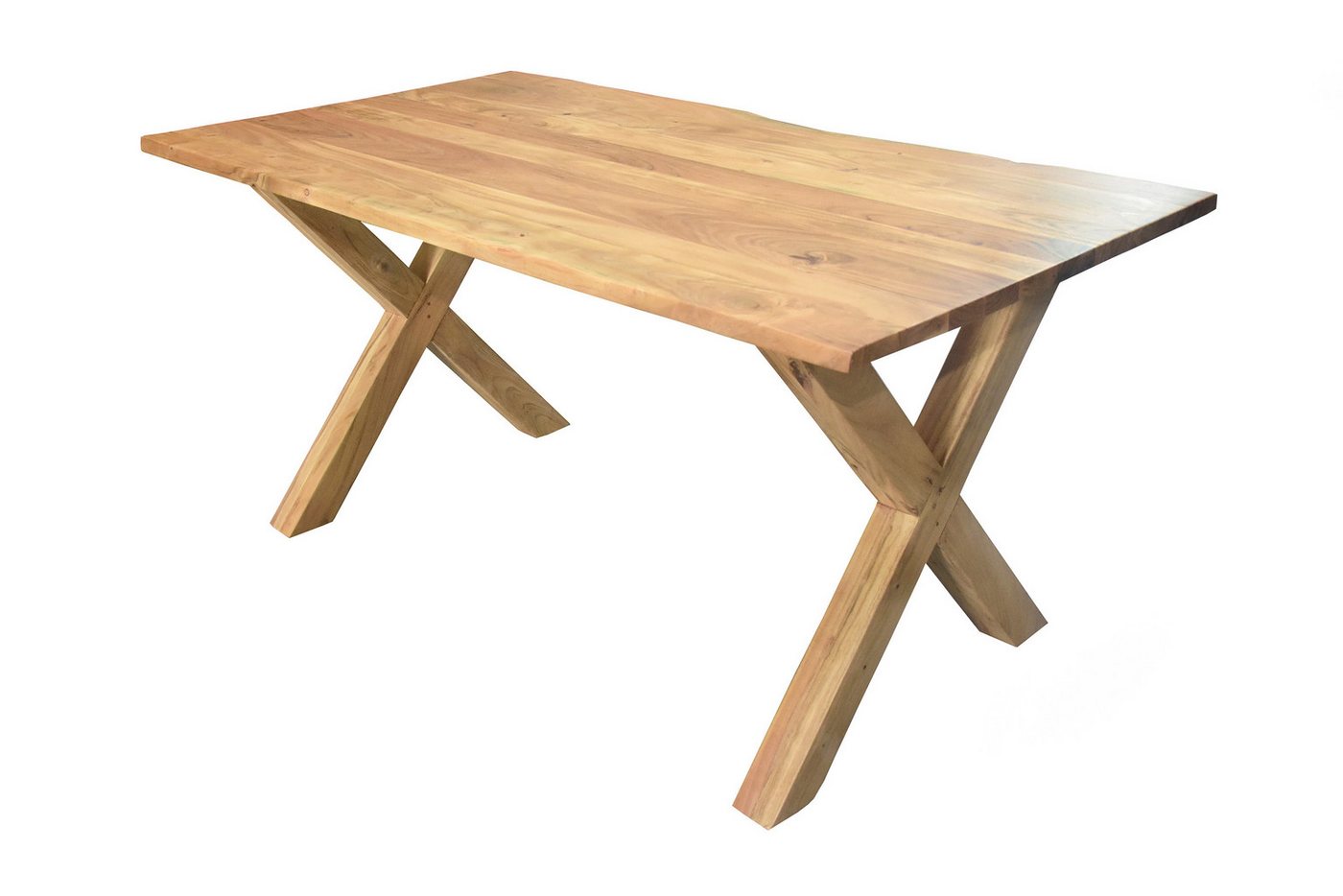 Loreno® Baumkantentisch Murcia, Akazie Massivholz naturfarben 26 mm natürliche Baumkante von Loreno®