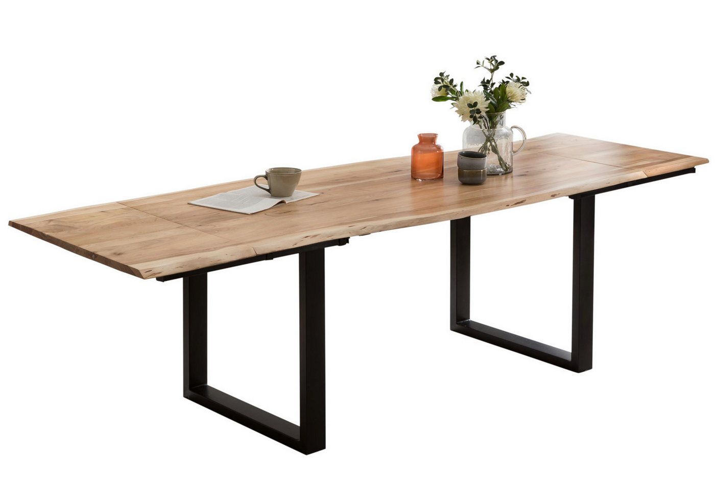 Loreno® Baumkantentisch Paulo, Akazie Massivholz naturfarben 26mm natürliche Baumkante von Loreno®