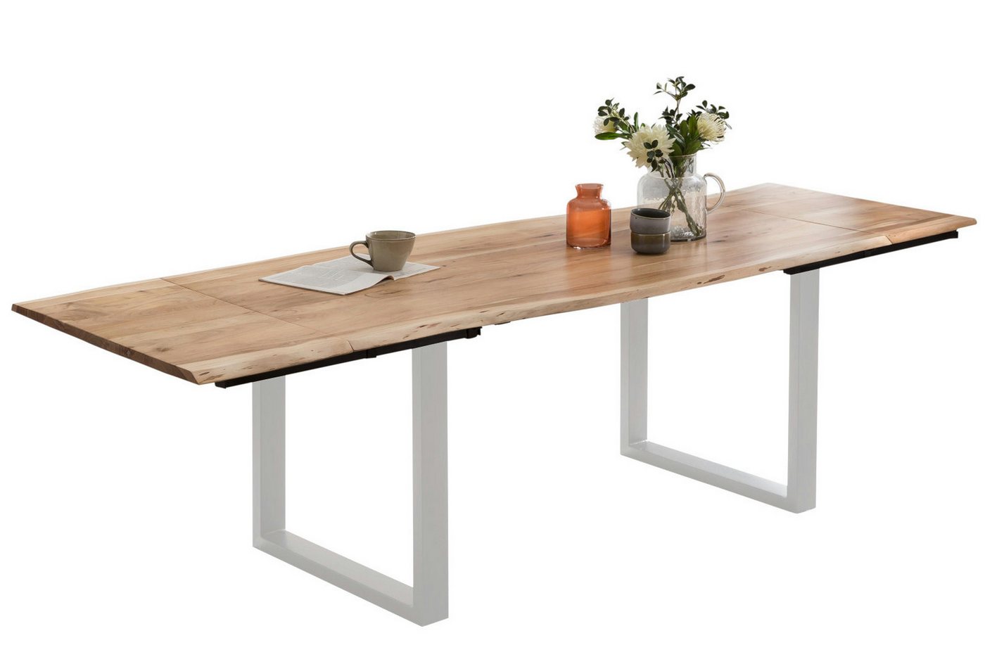 Loreno® Baumkantentisch Paulo, Akazie Massivholz naturfarben 26mm natürliche Baumkante von Loreno®