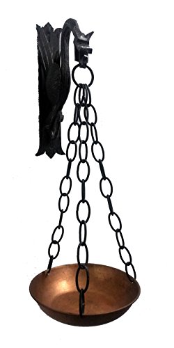 Lorenz Ferart 6147.0 Drache Jardinière, Schmiedeeisen, basistruktur schwarz Hand, Silber und Base Blumenständer in Kupfer von Lorenz Ferart