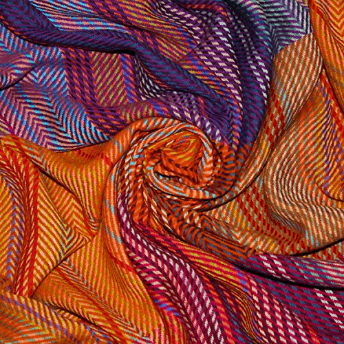 Lorenzo Cana High End Luxus Wolldecke aufwändig Jacquard gewebtes Muster bunt flauschig weich Decke 100% Wolle Wohndecke Sofadecke Wohndecke 96211 von Lorenzo Cana