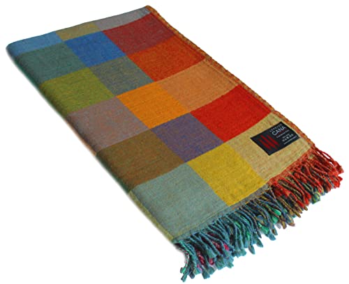 Lorenzo Cana Karierte Wolldecke Decke 100% Wolle aus flauschig weicher Merinowolle Wohndecke bunt grün blau Couchdecke Kuscheldecke Überwurf Plaid 9631522 von Lorenzo Cana