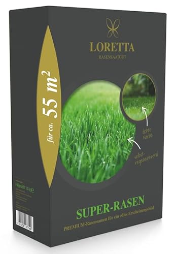 Loretta Super-Rasen Rasensamen 1,1 kg für ca. 55 m² von Loretta Rasensamen