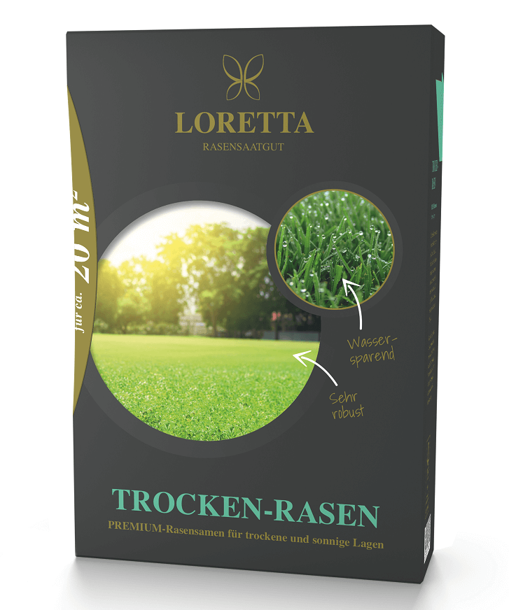 Loretta Trocken-Rasen Premiumrasen mit Mantelsaat von Loretta