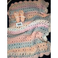 Baby-Decke, Baby-Dusche-Geschenk, Handgemachte Rosa Decke, Blaue Versandfertig von LoriCreationsCo