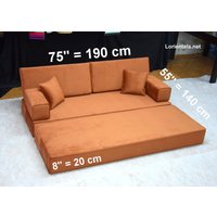 Samtboden Sofa Amber Boho Modular Sitzmöbel von LorientalaHD