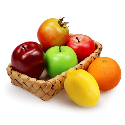 Lorigun Deko Obst, Künstliches Obst Schale Deko Küche Falsche Früchte für Party Chirstmas Decortion, Künstliche Äpfel Fake Zitrone Orange Sommerfest Obst Deko 6 Stück/Set Lorigun Deko Obst, Künstliches Obst Schale Deko Küche Falsche Früchte für Party Chirstmas Decortion, Künstliche Äpfel Fake Zitrone Orange Sommerfest Obst Deko 6 Stück/Set von Lorigun