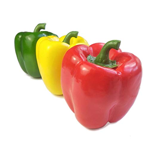 Lorigun Künstliche Paprika Simulation Gefälschte Capsicum Künstliche Gemüse Foto Requisiten Home Dekoration X 3 Stücke Multi Farbe von Lorigun