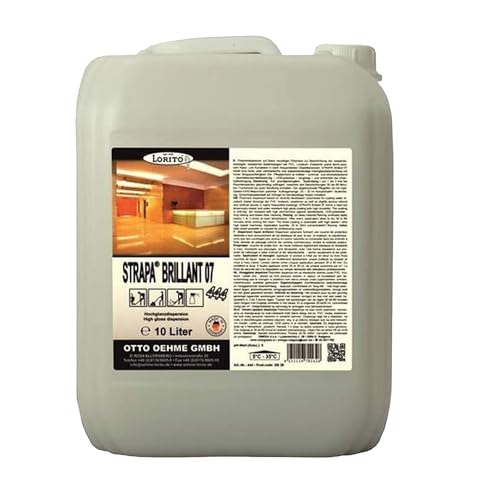 Lorito Strapa Brilliant, 10 Liter, Bodenbeschichtung, Hochglanz Beschichtung für Böden, Sportböden, Hallenböden und Hartbeläge Lorito Strapa Brilliant, 10 Liter, Bodenbeschichtung, Hochglanz Beschichtung für Böden, Sportböden, Hallenböden und Hartbeläge von Lorito