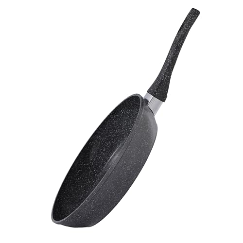 Lorren Home Trends Keramikbeschichtete Bratpfanne, 25,4 cm, hitzebeständiger Griff, PFOA-frei, leicht zu reinigen, induktionsgeeignet, dunkelgrau von Lorren Home Trends