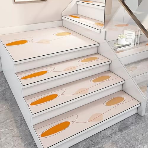 Lorxilar Stufenmatten Trittfläche Treppenteppich Stufenteppich Treppenstufen Matten Mit rutschfeste TeppichrückseiteF,3X(26x90cm/10.2x35.4in) von Lorxilar
