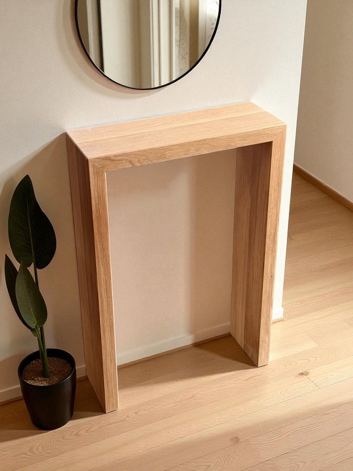 LosBudos Konsolentisch aus Massivholz, Minimalistische Konsole, Handgefertigte Flurkonsole von LosBudos