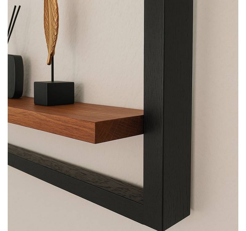 LosBudos Wandregal aus massiver Eiche – mit Wunschfarben für Rahmen & Ablagebrett LosBudos Wandregal aus massiver Eiche – mit Wunschfarben für Rahmen & Ablagebrett von LosBudos