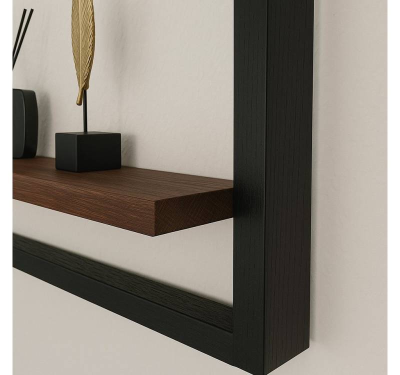 LosBudos Wandregal aus massiver Eiche – mit Wunschfarben für Rahmen & Ablagebrett LosBudos Wandregal aus massiver Eiche – mit Wunschfarben für Rahmen & Ablagebrett von LosBudos