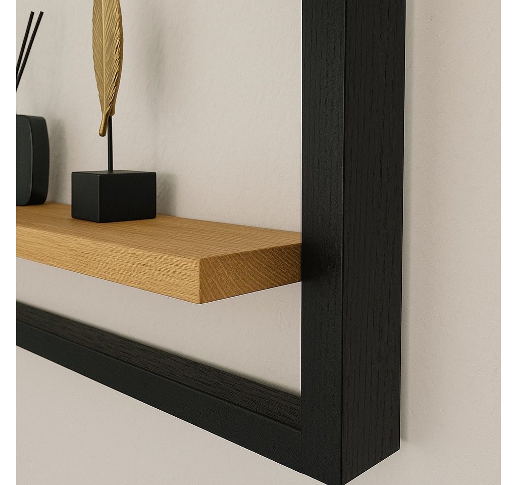 LosBudos Wandregal aus massiver Eiche – mit Wunschfarben für Rahmen & Ablagebrett LosBudos Wandregal aus massiver Eiche – mit Wunschfarben für Rahmen & Ablagebrett von LosBudos