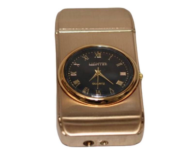 Losmann Feuerzeuge Feuerzeug Gas mit Uhr Luxus LED Lampe Sturmfeuerzeug Gasfeuerzeug von Losmann