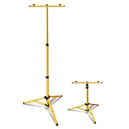 Lospitch Baustrahler Teleskop Stativ, Strahler stativ, Höhenverstellbar Flutlicht Ständer, Doppelkopfhalterung Stahlstativ, Farbe: Gelb Lospitch Baustrahler Teleskop Stativ, Strahler stativ, Höhenverstellbar Flutlicht Ständer, Doppelkopfhalterung Stahlstativ, Farbe: Gelb von Lospitch