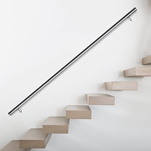 Lospitch Edelstahl Handlauf Treppengeländer Geländer Wandhandlauf Wand Treppe 50-180 cm, Länge:120 cm von Lospitch