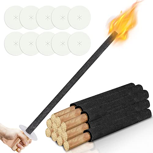 Lospitch Fackeln Kinder für Draußen 100 Stück,100 min Brenndauer,mit Handschutz,mit Extra Langem Griff,für Outdoor Draußen Garten Wanderung von Lospitch