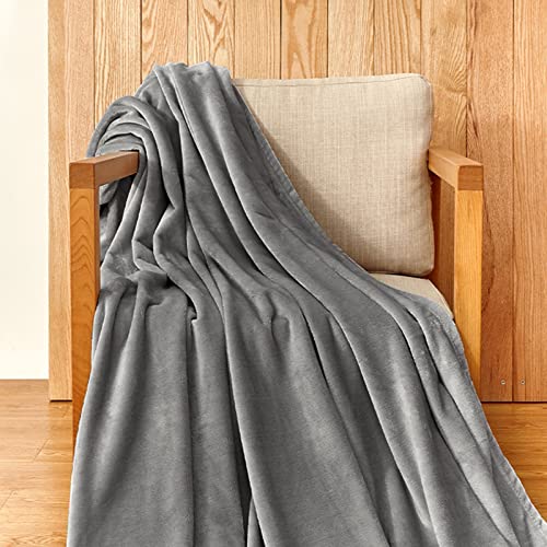 Lospitch Kuscheldecke Flauschige Flanell-Fleecedecke TV-Decken Sofadecke Wohnzimmerdecke Mikrofaser-Couchdecke Samtdecke Pflegeleicht 220x240 cm Anthrazit von Lospitch