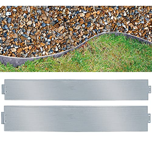 Lospitch Rasenkante Metall 5m Beeteinfassung Verzinkt 100x18cm Beetumrandung Mähkante Metall Palisade als Wurzelsperre, Profilkante Lospitch Rasenkante Metall 5m Beeteinfassung Verzinkt 100x18cm Beetumrandung Mähkante Metall Palisade als Wurzelsperre, Profilkante von Lospitch