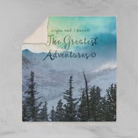 Greatest Adventure Sherpa Überwurf Decke, Vegan Fleece Natur Geschenk - Zwei Größen von LostInNature