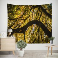Herbst Baum Zweige Wandbehang, Gelbe Blätter, Herbstfarben, Saisonales Dekor von LostInNature