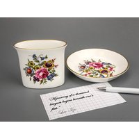 Die Royal Worcester Kleine Vase Und Teller von LostInTimeLT