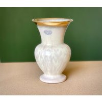 Vintage Mid Century West German Keramik Vase in Beige, Wohndekor, Handbemalt Jasba Keramik, Deutschland von LostInTimeLT