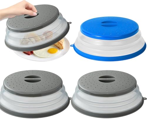 Lostwry 3 Stück Faltbare Mikrowellen Abdeckung Mikrowellen Abdeckhaube Mikrowellendeckel Spritzschutzabdeckung für Lebensmittel Mikrowelle Platte Abdeckung mit Sieb für Obst und Gemüse, Grau + Blau Lostwry 3 Stück Faltbare Mikrowellen Abdeckung Mikrowellen Abdeckhaube Mikrowellendeckel Spritzschutzabdeckung für Lebensmittel Mikrowelle Platte Abdeckung mit Sieb für Obst und Gemüse, Grau + Blau von Lostwry