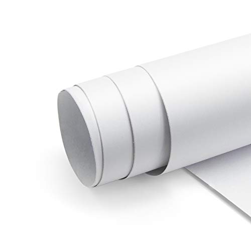 40 * 300CM Möbelfolie Verdickte Selbstklebende Folie mit Gas-Führungsnut Weiß Matt, PVC Dekorfolie Klebefolie Wasserdicht Möbel Sticker für die Küche Schlafzimmer Wand von Losuda