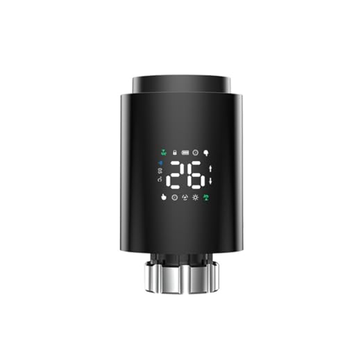 Losueeun Tuya Smart ZigBee Heizkörperantrieb TRV Programmierbares Thermostatisches Heizkörperventil, App-Fernbedienung, Langlebig, Einfache Installation, Schwarz von Losueeun