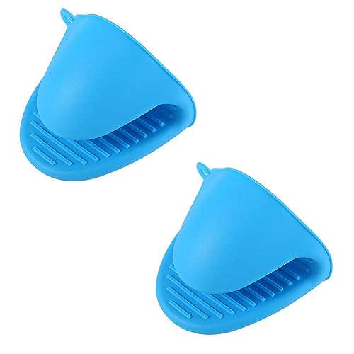 Losuya 2pcs Mini Ofen Handschuhe Silikon Ofen Handschuhe Hitzebeständige Silikon Topf Halter Ofen Handschuhe für Home Küche (Blue) von Losuya