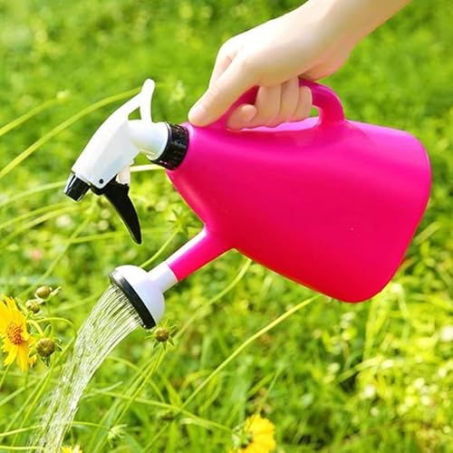 LotCow 2-in-1 Gießkanne Indoor Garten Pflanzen Druckspray Wasserkessel Verstellbarer Sprüher 1L von LotCow