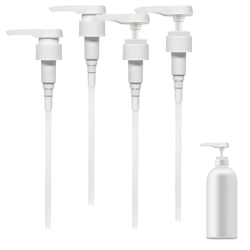 Lotbun 4PCS Dosierpumpe 4 cm³ Flüssigkeit pro Hub für 500ml/1000ml und 28/410 Gewindebehälter Flasche, Sirup Spender, Pumpspender, Ersatz Sirup Pumpe von Lotbun