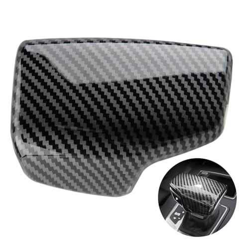 Lotbun Auto Carbon Schaltknauf Abdeckung, Schaltknauf Gehäuse Kompatibel mit Audi A4 S4 A4 allroad A5 S5 RS5 Q7 Zubehör, Car Accessories Interior von Lotbun