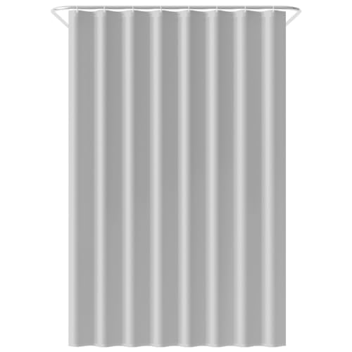 Loti Living Anti-Schimmel Duschvorhang 120 x 200 cm - Grau - Inkl. Ringe - Shower Curtains - Duschvorhang Anti Schimmel - Duschvorhang Badewanne - Duschvorhang Grau von Loti Living