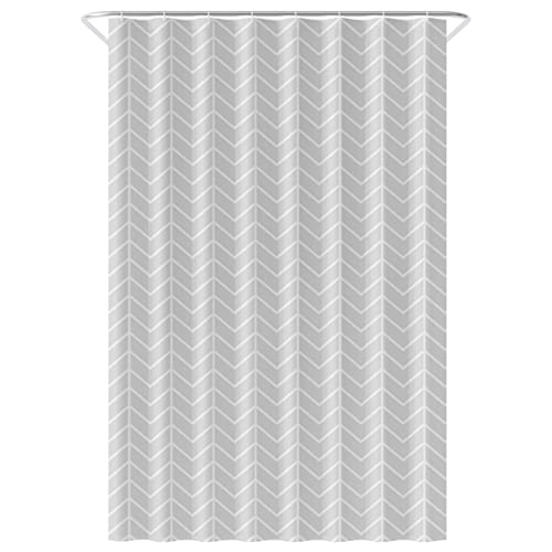 Loti Living Anti-Schimmel Duschvorhang 120 x 200 cm - Graues Muster - Inkl. Ringe - Shower Curtains - Duschvorhang Anti Schimmel - Duschvorhang Badewanne - Duschvorhang Grau… von Loti Living