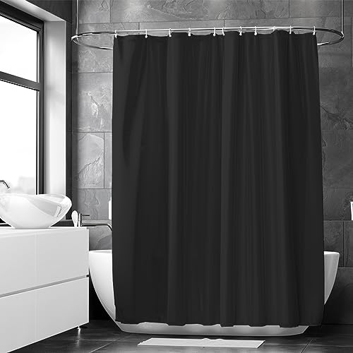 Loti Living Anti-Schimmel Duschvorhang 180x200 cm - Schwarz Polyester - Inkl. Ringe - Shower Curtains - Duschvorhang Anti Schimmel - Duschvorhang Badewanne - Duschvorhang Schwarz… von Loti Living