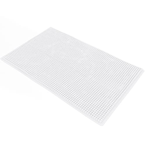 Loti Living Badematte Chenille 50x80cm Weiß– Badezimmerteppich - Badteppich rutschfest & waschbar - Badvorleger, Badteppich - Bathroom Mat - Badeteppich Weiss… von Loti Living