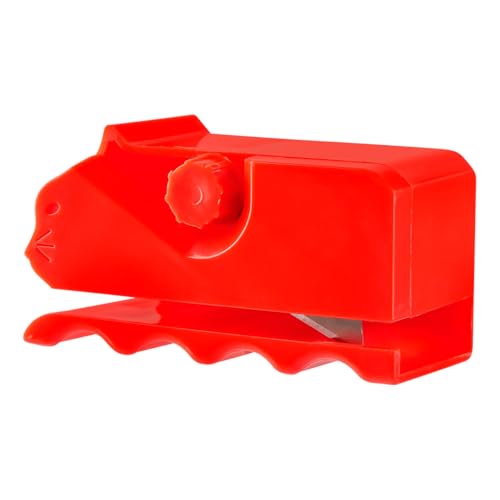 Lotsdonxia 3D-gedruckter Katzenkratz-Kartonschneider, bezauberndes Kätzchenförmiges manuelles Werkzeug mit Klinge für DIY-Katzenkratzer, langlebiges und ergonomisches Design (rot) von Lotsdonxia